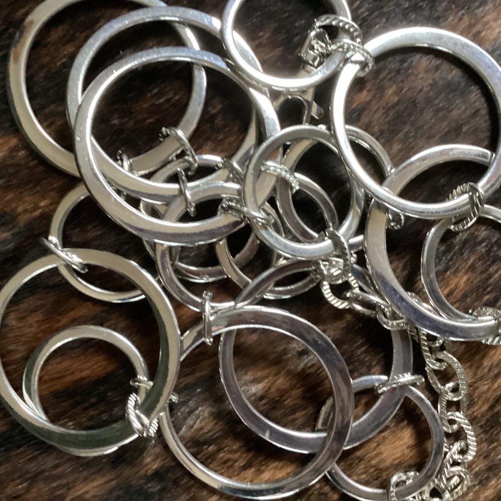 Silver Tone Round Loop Link Belt